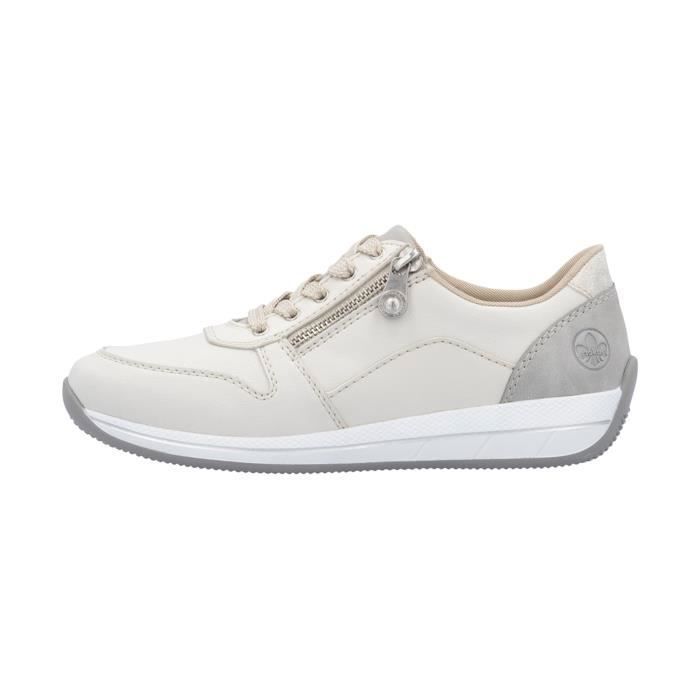 Rieker Basket Basse Cuir Rieker Galaxia - Blanc Combi