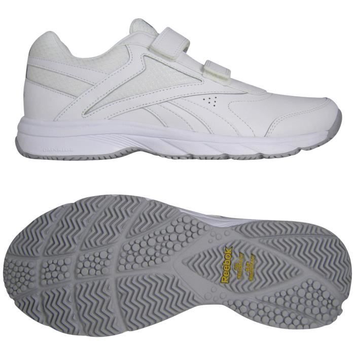 chaussures de marche - reebok - work n cushion 4.0 - homme - blanc - randonnée - nordic walking