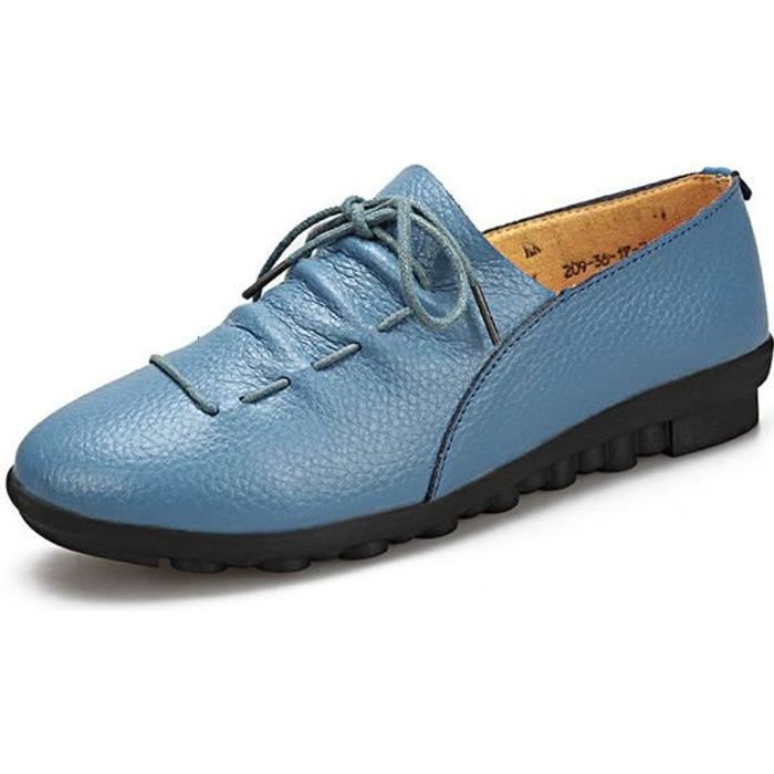 mocassin bleu femme