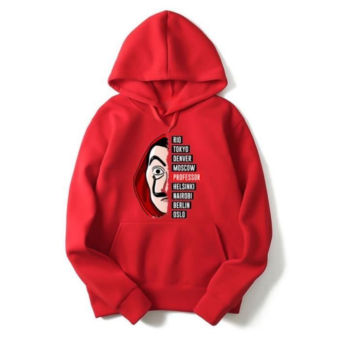 Sweats A Capuche Imprimes En 3d Nouveau La Casa De Papel Sweats A Capuche 3d Imprimer Lettre Decontracte Hommes Argent Casse Pull M Hoodies 4 Cdiscount Pret A Porter