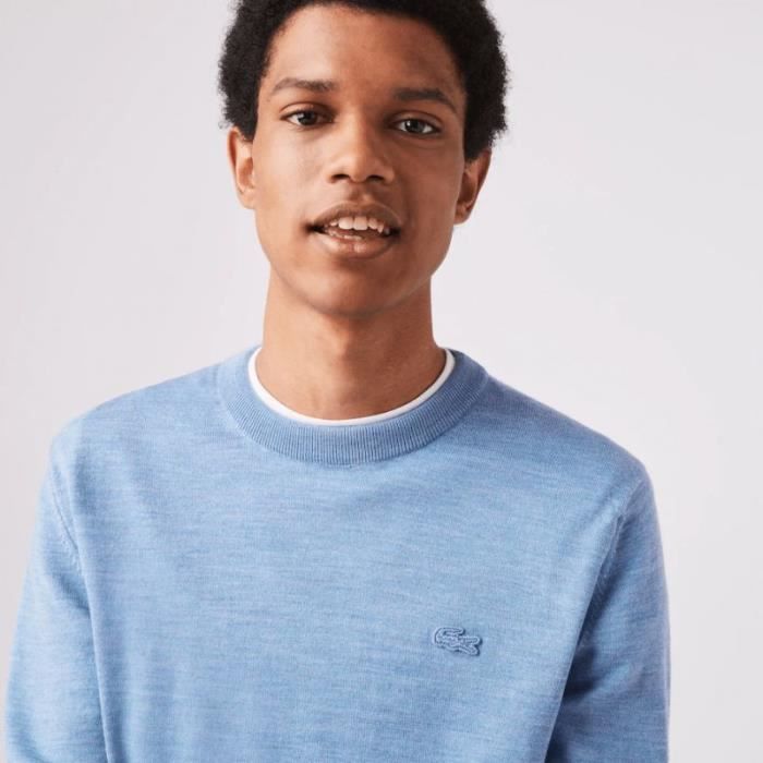 Pull lacoste col rond homme shop