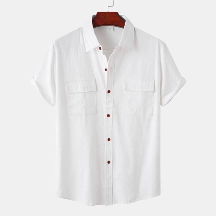 Chemise Homme Mountain Hardwear Manches Courtes, Bleue, Taille L, Légère Et Respirante