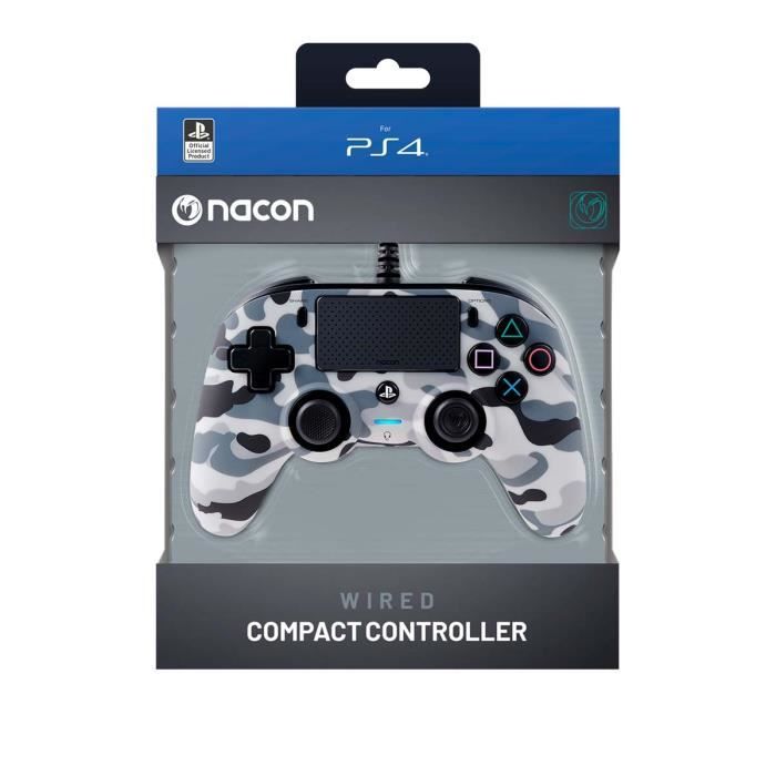 Manette Filaire Compacte Nacon Officielle Ps4 Camouflage Grise Cdiscount Jeux Video