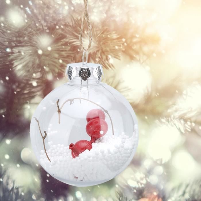 OMABETA boule de décoration de Noël Boule de noël transparente, boule