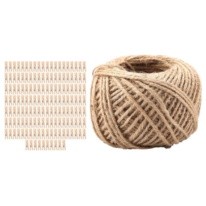 Lot De Mini Pinces à Linge En Bois Doré - 30 Mm - Décoration Créative