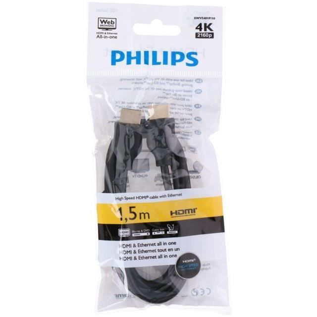 Philips Câble HDMI SWV5401P10 - vue 3