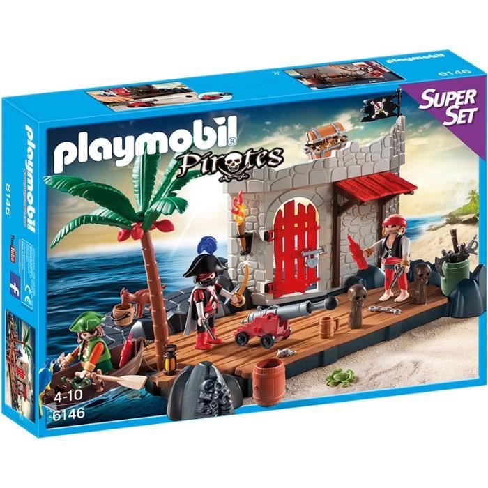 PLAYMOBIL 6146 Super Set Ilot des pirates - Cdiscount Jeux - Jouets