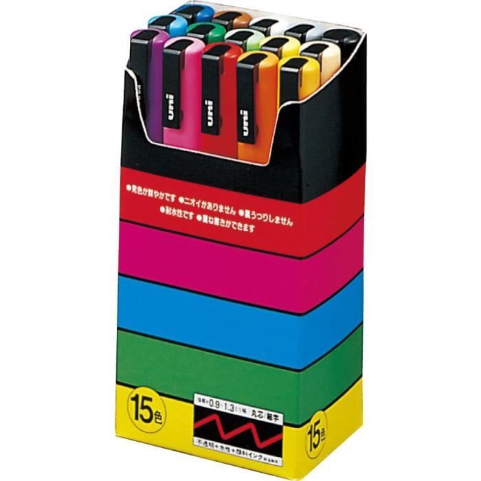 Uniball Uni Posca 15 Marqueurs PC3M15C peinture by Mitsubishi Pencil