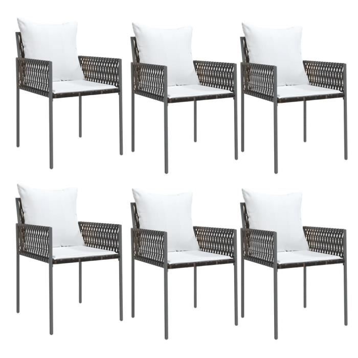 Bon628001 Lot de 6 Chaises empilables de jardin - Chaise d'extérieur