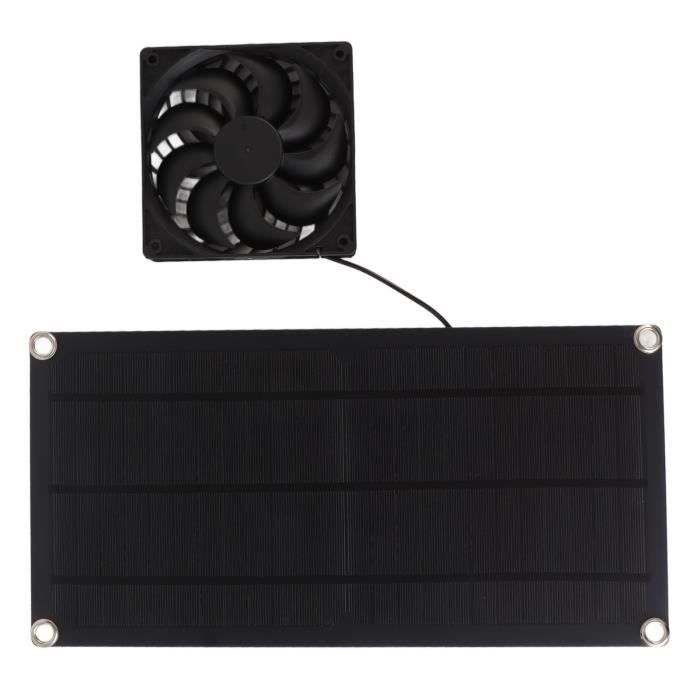 Ventilateur D'extraction Solaire 50W - Montage Mural - 3000 Tr/min - Pour Serre, Poulailler Ou Abri De Jardin