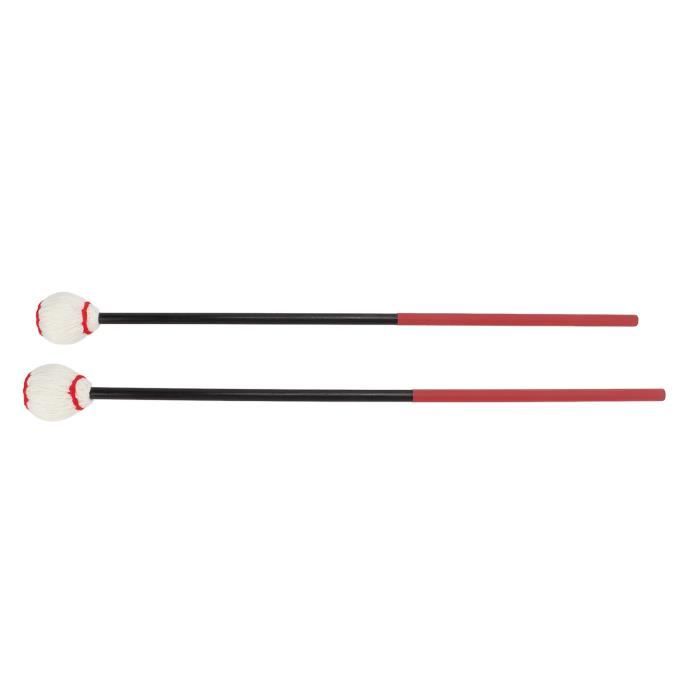 4 Maillets Marimba En Bois - Pour Xylophone, Glockenspiel, Carillons - Baguettes Percussion 21cm