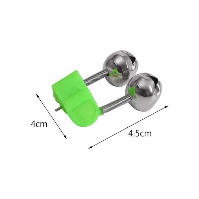 Lot De 6 Cloches De Pêche De Nuit CuiCanfla - Avec Pince, Double Cloche, Pour Canne à Pêche