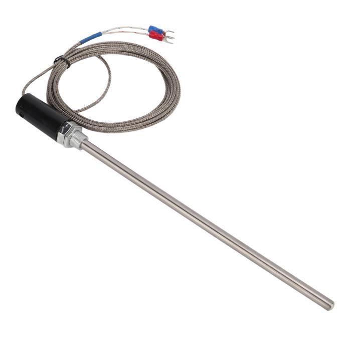 Capteur Température EGT Type K - Sonde Acier Inox - Jauge LED Rouge - Pour Gaz D'Échappement Auto