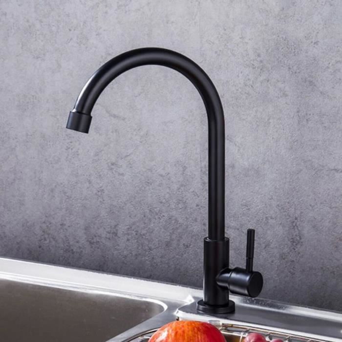 Robinet D’eau Froide Inox – Mitigeur à Levier Unique Pour Cuisine, Finition Polish