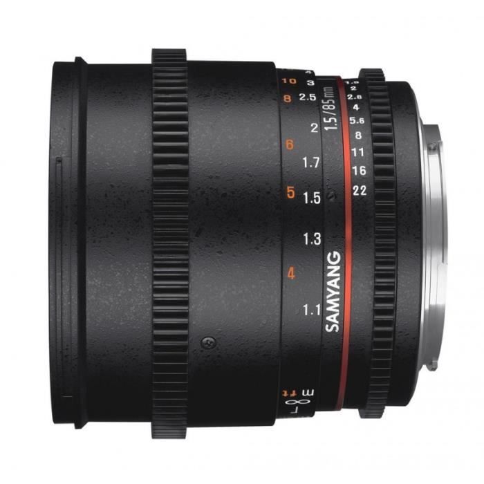 Optique cine Samyang 85mm T1.5 VDSLR Monture Nikon