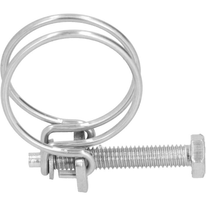 Lot de 4 colliers de serrage à double fil en acier inoxydable 304 de