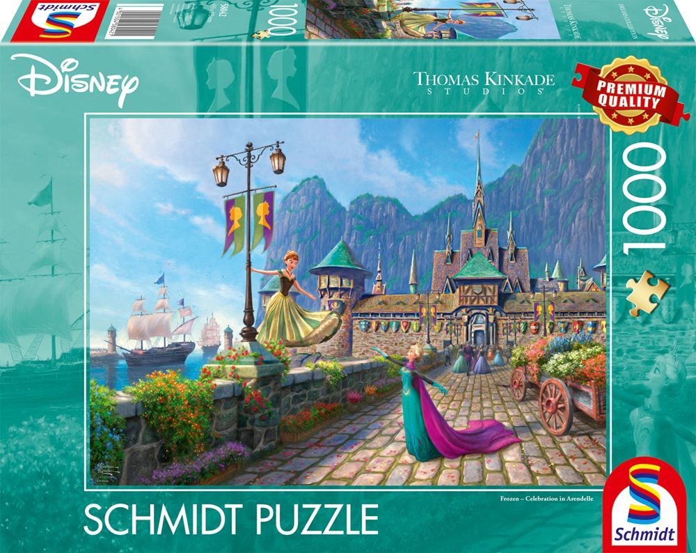 Puzzle Disney Kinkade Frozen Celebrating in Arendelle 1000 pcs - vue 9