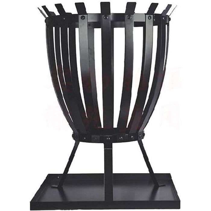 Brasero Jardin Harbour Housewares 75cm - Fonte, Pour Bois Et Charbon | Foyer Extérieur Avec Poignées