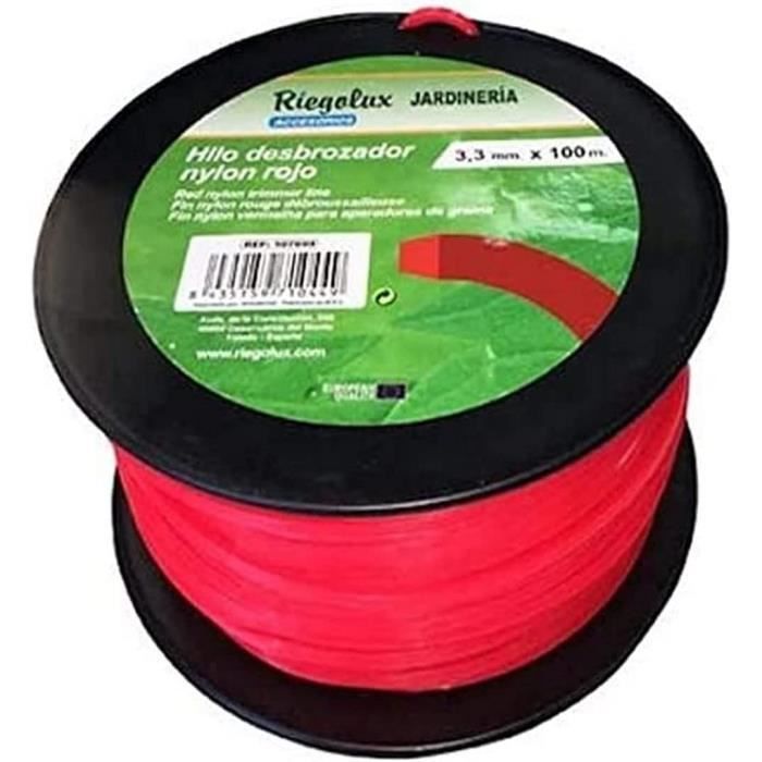 RIEGOLUX 107637 Fil de débroussailleuse en Nylon Rond, Jaune, 1,6 mm x