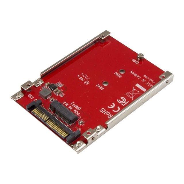 StarTech.com M.2 Drive to U.2 (SFF-8639) Host Adapter for M.2 PCIe NVMe SSDs Adaptateur dinterface M.2 M.2 Card U.2 rouge