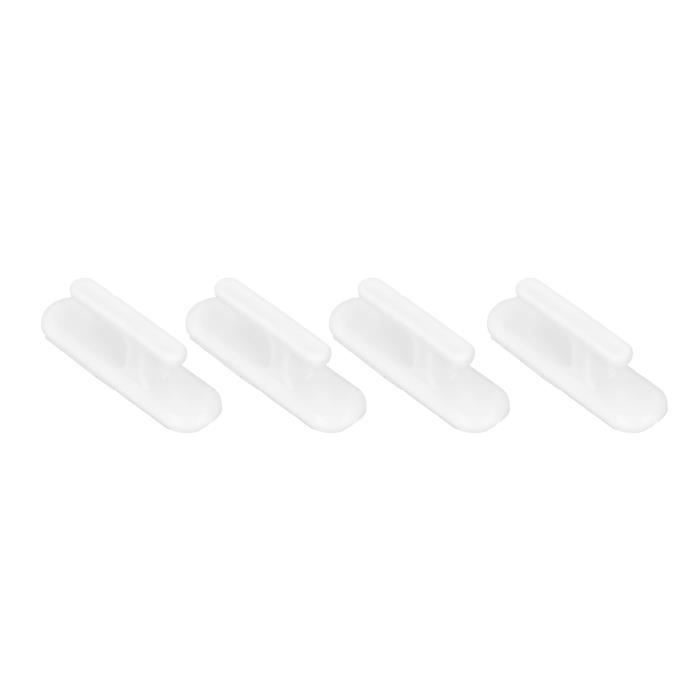 Lot De 24 Crochets De Rideau Torsadés En Nylon - Blanc - Pour Ruban De Rideau - Installation Facile