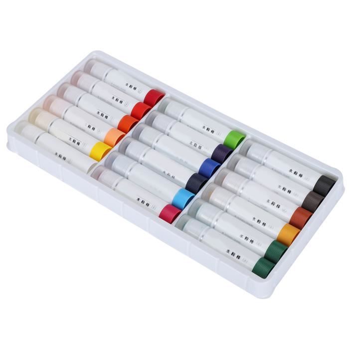 Little Brian Bâtons De Peinture Métallisés – Lot De 12 – Couleurs Brillantes – Peinture Solide Sans Eau – Pour Papier, Bois, Verre