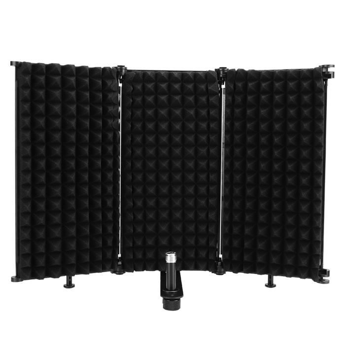 Phone Bouclier Isolation Microphone Pliable Avec Support - Filtre Anti-pop, Idéal Enregistrement Et Podcast Bouclier D'isolation Micro