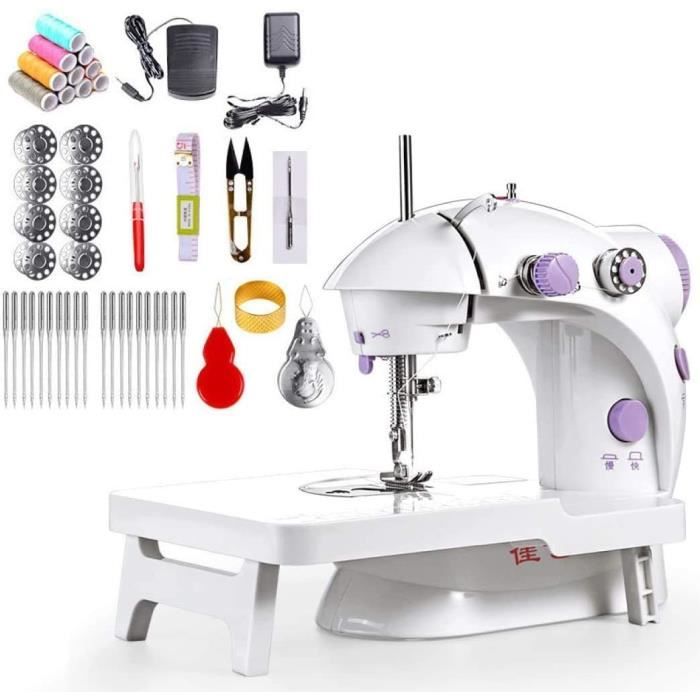 Mini Machine à Coudre Enfant Vamei – Électrique Avec Accessoires, Tissus & Fils – Kit Couture Éducatif Fille 7-12 Ans