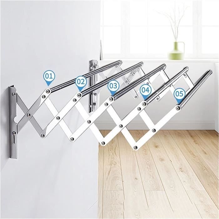 Porte-serviettes Pliable En Acier Inoxydable Z 3 Barres - Pour Cuisine Ou Salle De Bain - Gain De Place