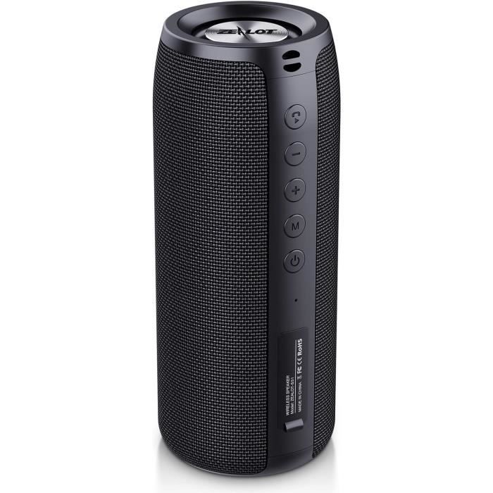 VOSFEEL Haut-parleur Bluetooth Portable Avec Éclairage LED - Étanche IPX6, Carte TF, USB, Idéal Fêtes Et Extérieur