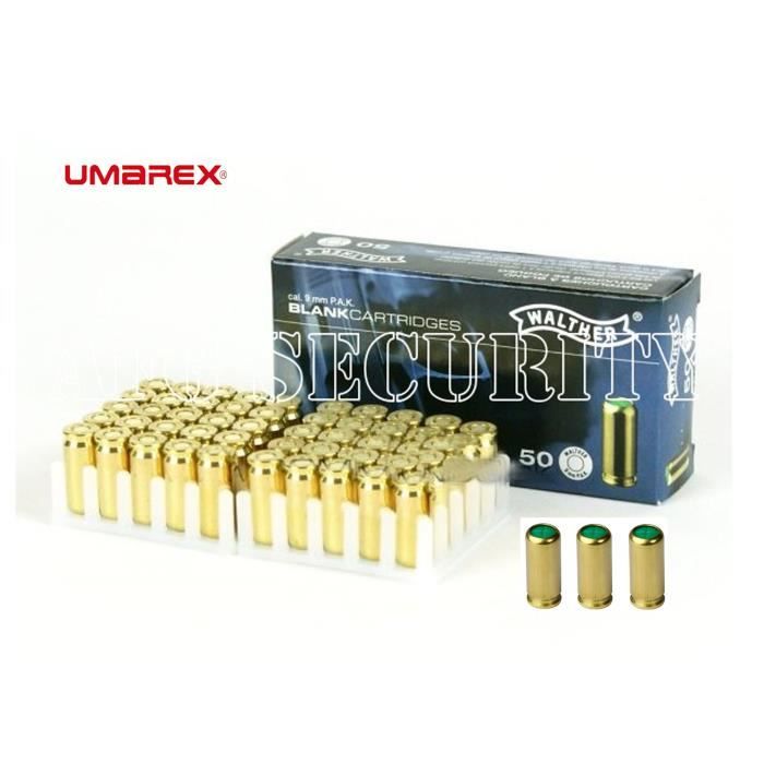 50 Cartouches à Blanc UMAREX Cal 9mm PAK - Prix pas cher ...