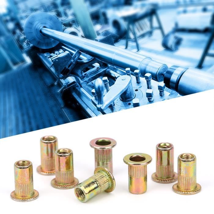 Écrous de rivet - VBESTLIFE - M3 - Placage de zinc coloré - Lot de 200 ...