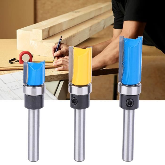 9 Fraises à Bois 6mm DingGreat - Double Tranchant - Diamètres 10 à 32mm - Pour Router, CNC
