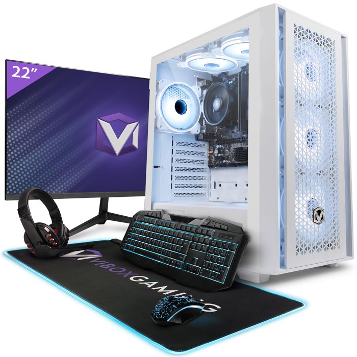 Vibox I-12 PC Gamer - Écran Pack - Intel 10100F - GT 1030 - 16Go RAM ...