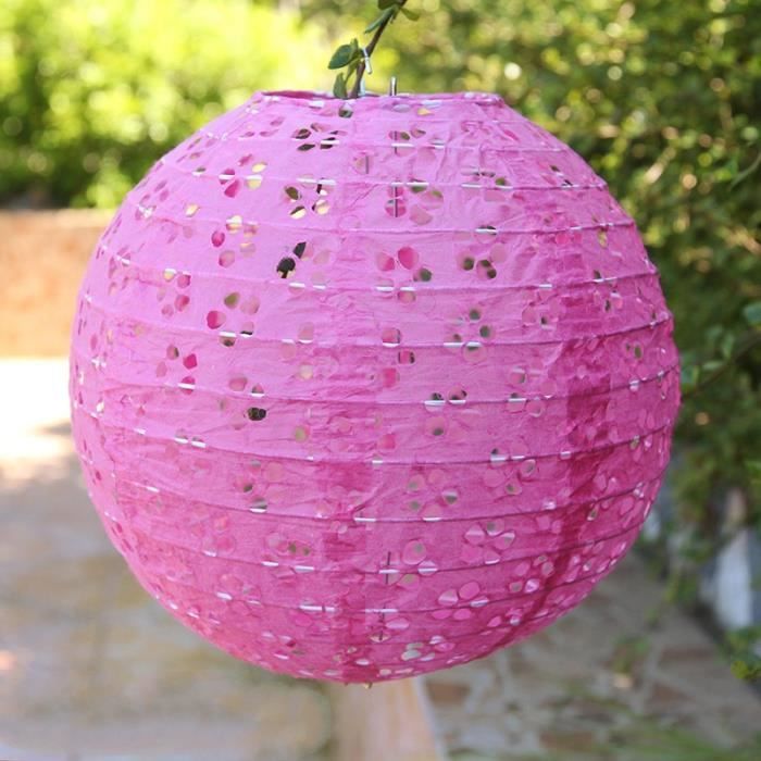 12 Lanternes En Papier Colorées à Suspendre - 4 Tailles (15 à 30 Cm) - Pour Mariage, Fête, Jardin, Décoration - 11