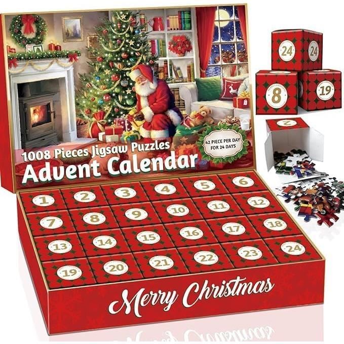 Calendrier de l'Avent Puzzle Village de Noël de 1008 pièces