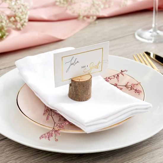 20Pcs Porte-cartes En Bois Porte-numéros De Table En Bois Massif