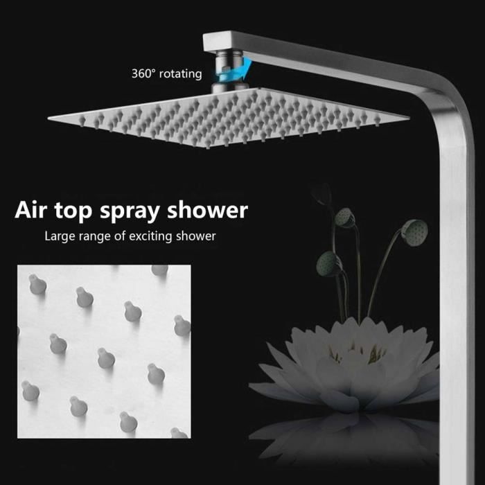 Couvercle de vidange Invisible en laiton noir 10X10 CM, pour douche
