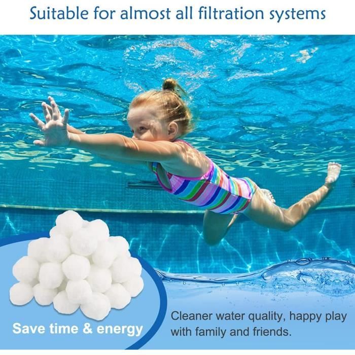 Balles Filtrantes, Boules De Filtre De Piscine 700g, Filter Balls, Média Filtre à Fibres Pour Piscine Filtres à Sable Filtrage[181] - Jardin