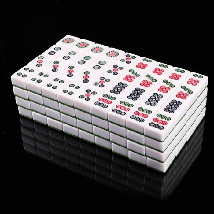 Ensemble Mahjong 65 Tuiles Avec Motif Drapeau National - Jeu De Société Portable Et Coloré
