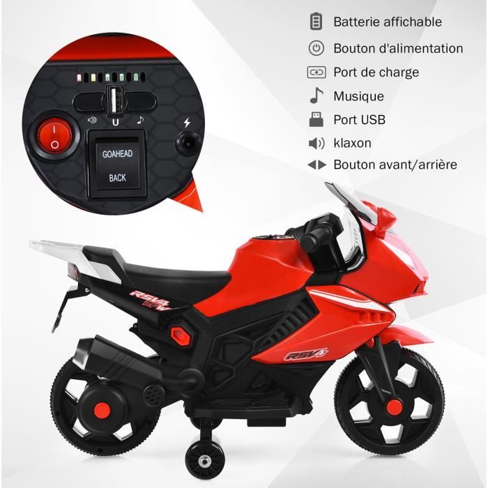 Moto électrique pour enfants Rouge - Cdiscount Jeux - Jouets