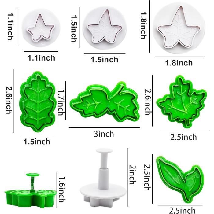 Lot 4 Emporte-pièces Feuilles En Acier Inoxydable - Érable, Chêne, Tilleul, érable Pointu