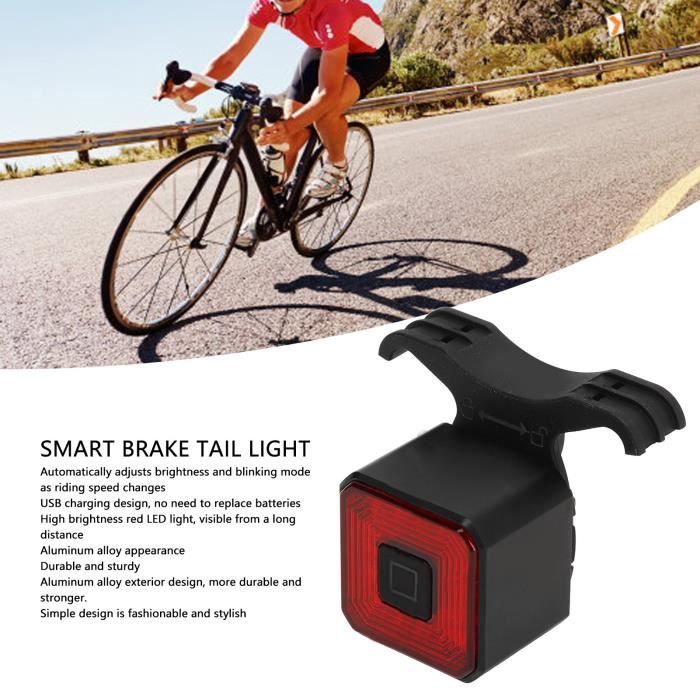 Feu Arrière Vélo Intelligent Rechargeable - Alarme, Détection Freinage, étanche IP65 | Sécurité Renforcée, Visibilité 180° - 5