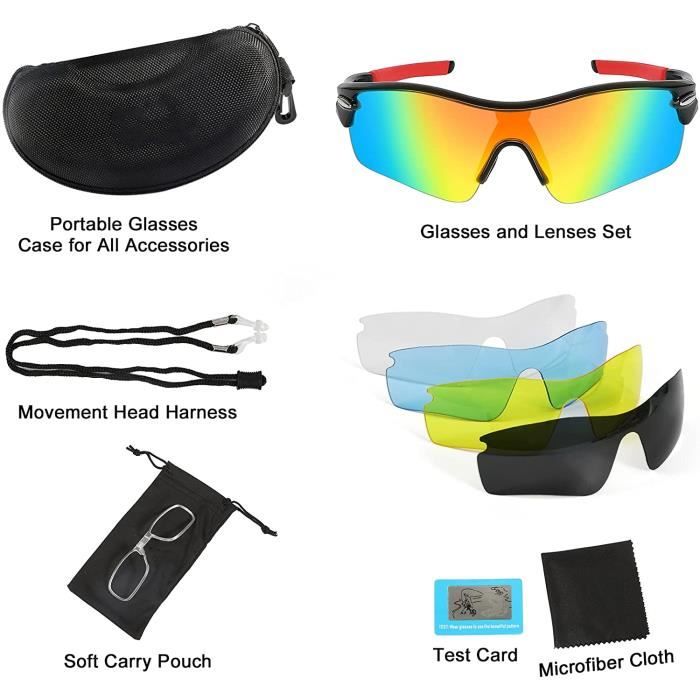 Lunettes de Cyclisme,Lunettes de Cyclisme polarisées pour Ski,Vélo,VTT, Lunettes de Soleil,Lunettes de Soleil Homme Femme-Bleu - Cdiscount Sport