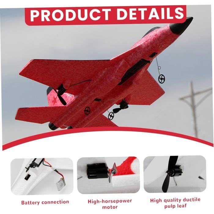 Avion Jaune Volant Idée Cadeau De Noël Enfant : Avion Télécommandé En Mousse EPP Avec 3 Batteries – Parfait Pour Débutants