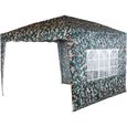 Panneau latéral camouflage INSTENT® pour tonnelle 3x3m avec 3 fenêtres-2