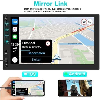 Autoradio Bluetooth 2 Din Carplay Poste Radio Voiture 7 Pouces Écran  Tactile Bluetooth Main Libre USB-Mirror Link-FM-Microphon[156] - Cdiscount  Auto