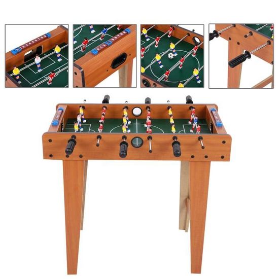 Cikonielf Table de football pour enfants en bois 69 x 65 x 37 cm 