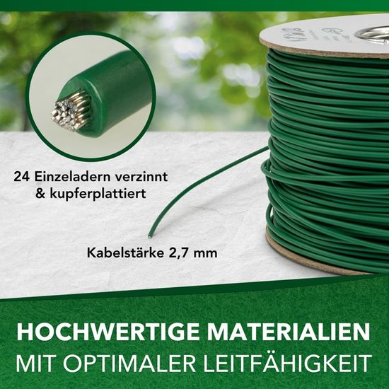 Genisys Câble Délimitation 250 M – 2,7 Mm Extra-Isolé Compatible Worx Landroid S/M/L – Fil Périmétrique Robuste