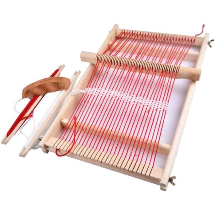 Métier à Tisser Rond En Bois - Kit De Tissage Main Pour Enfants Et Adultes - Créez Vos Propres Tapisseries, Dessus De Table Et Décorations Murales